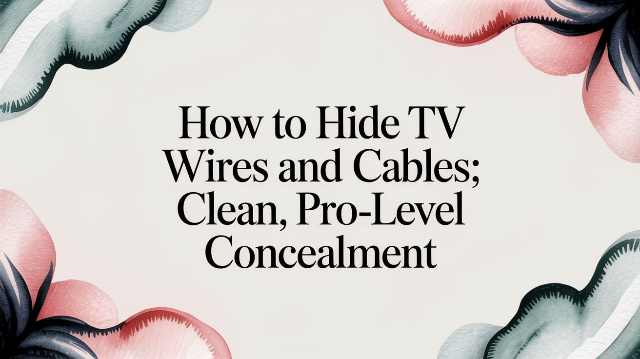 How to hide tv wires and cables: Clean, pro-level concealment