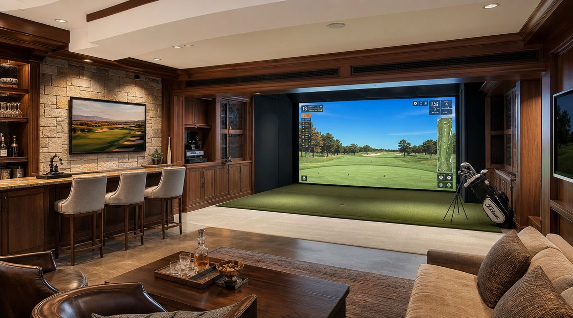 golf simulator room design ideas