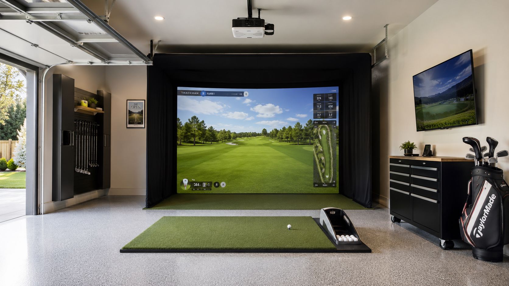 golf simulator room design ideas
