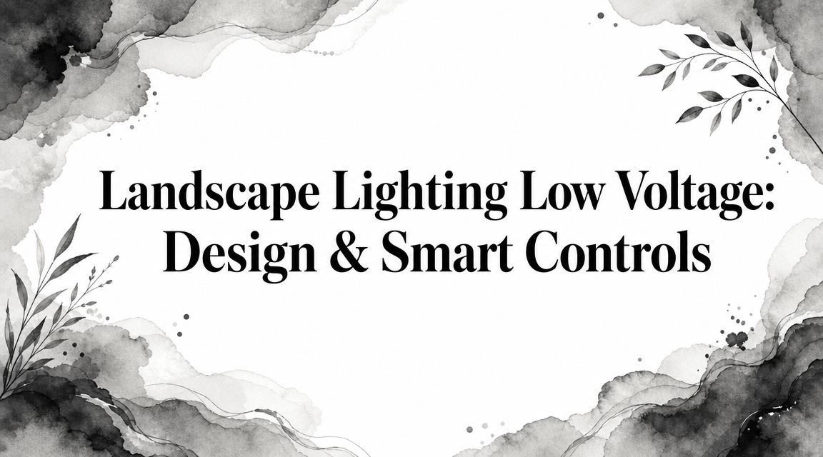 Landscape Lighting Low Voltage: Design & Smart Controls