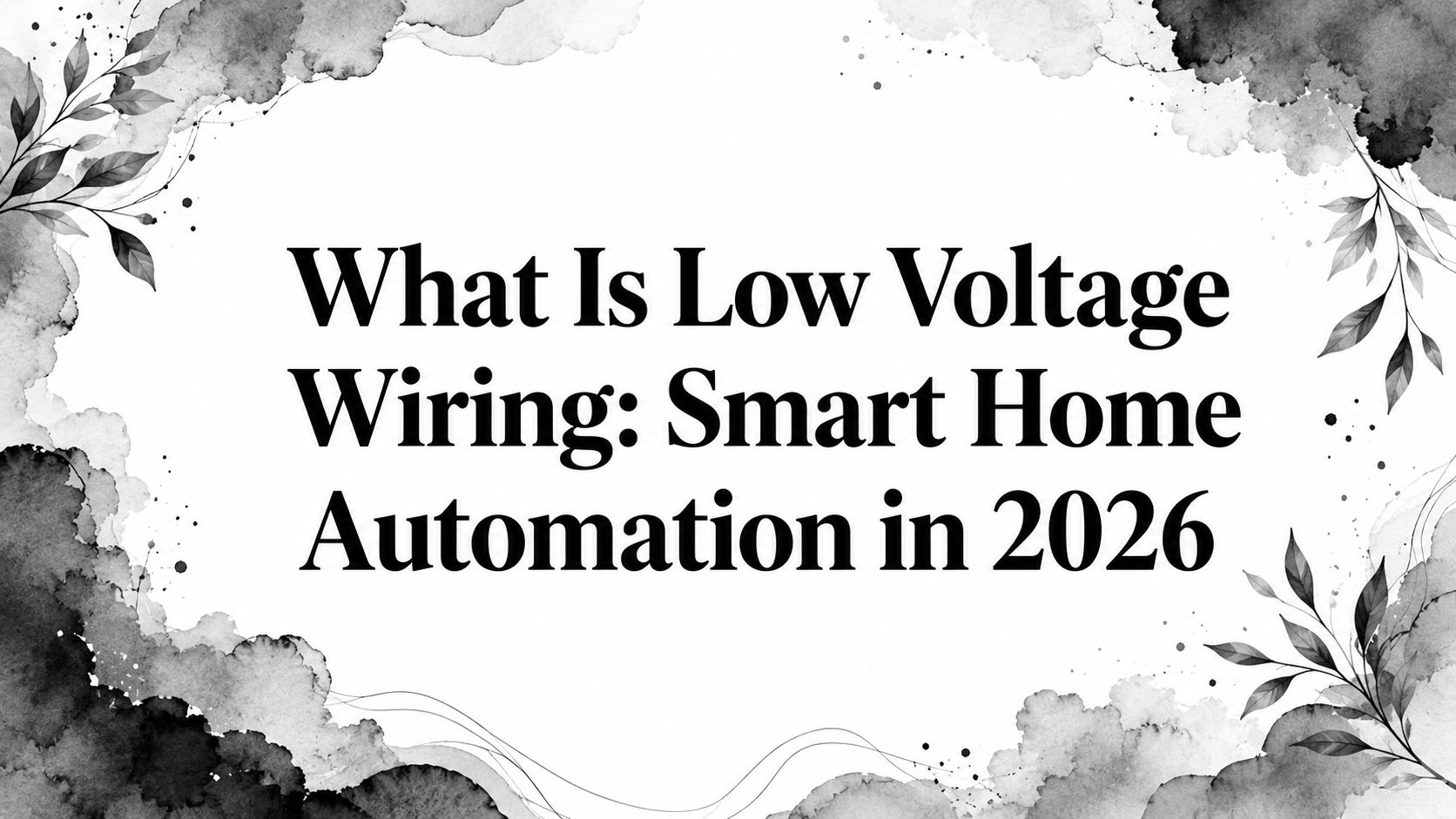 What Is Low Voltage Wiring: Smart Home Automation in 2026