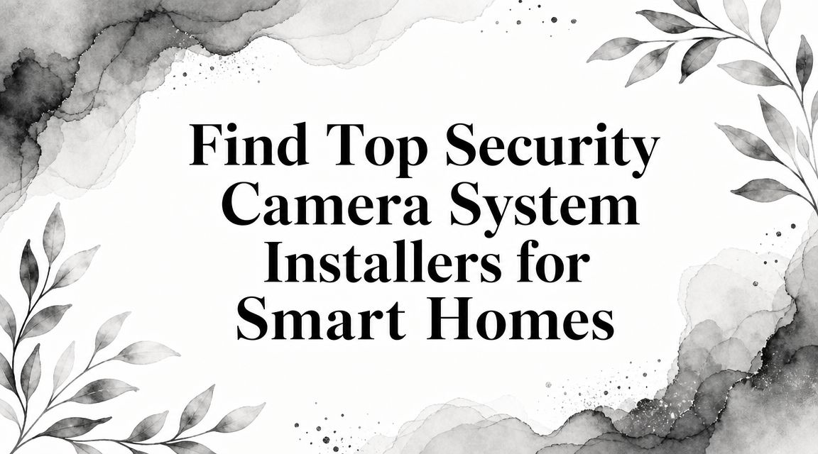 Find Top Security Camera System Installers for Smart Homes